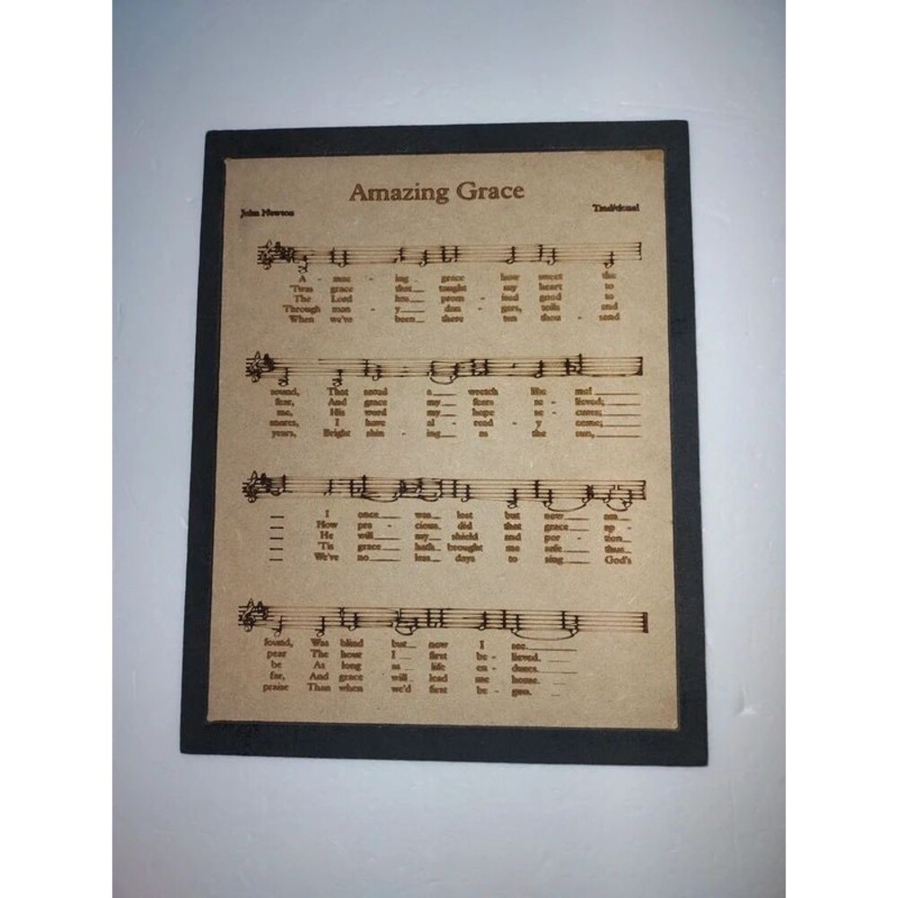 Amazing Grace sheet music vintage style picture - NEW
